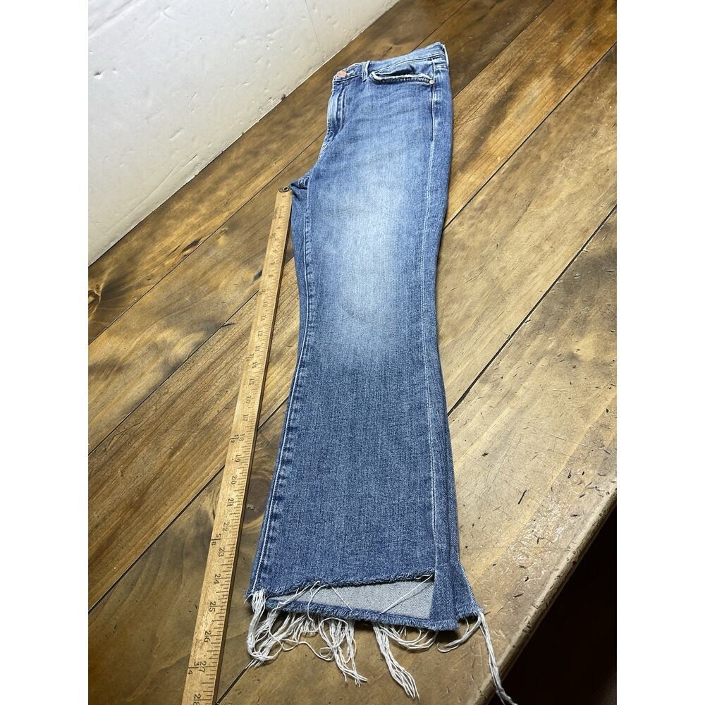 Mother Jeans High Rise Insider Crop Step Fray Size 27 Blue Scenic Route - Picture 12 of 12